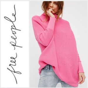 Anthropologie Free People Ottoman Slouchy Tunic Sweater, Blush Pink